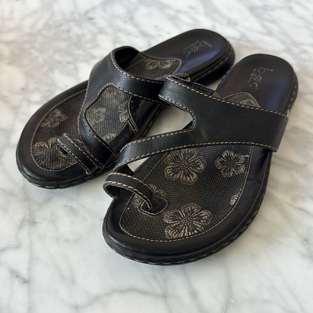 🌼B.O.C.🌼 Dark Brown Slip On Sandals, Size 8 / UK 39
